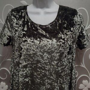 CRUSHED VELVET BABYDOLL DRESS